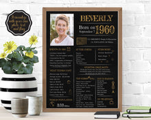 Load image into Gallery viewer, Born in 1960 Chalkboard Printable
