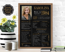 Load image into Gallery viewer, Born in 1984 Chalkboard Printable
