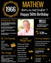 Load image into Gallery viewer, 1966 DIY Birthday Poster - Classic Printable Design

