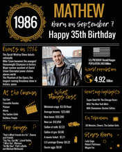Load image into Gallery viewer, 1986 DIY Birthday Poster - Classic Printable Design
