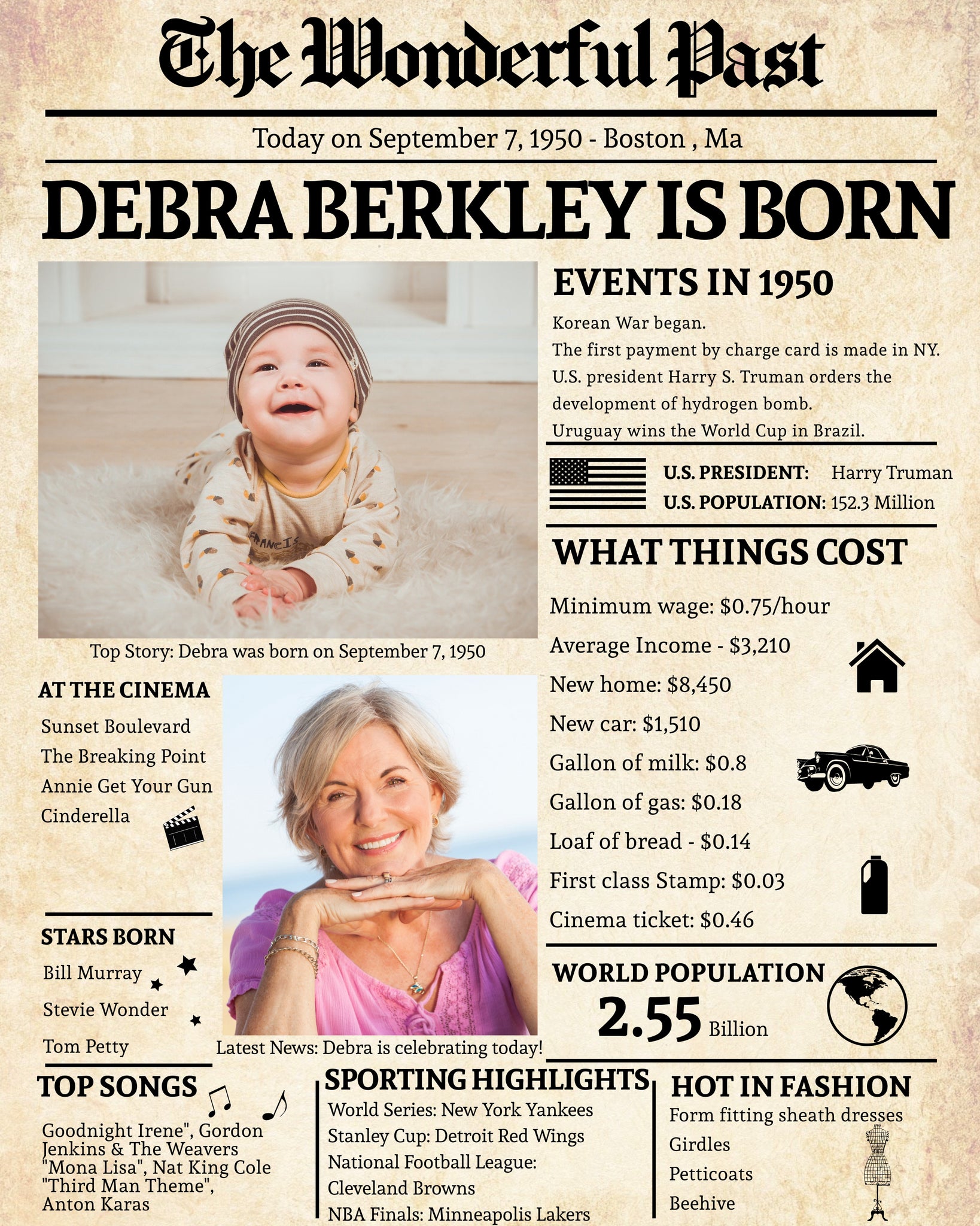 Back in 1950 Newspaper Printable - The Wonderful Past – 10 Posters back-in-1950-newspaper-printable-the-wonderful-past-10-posters